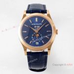 PPF Patek Philippe Complications Annual Calendar Blue Dial Rose Gold Watch 38mm